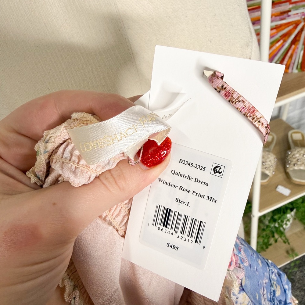 LoveShackFancy New Quintelle Halter Mini Dress in Windsor Rose Print - Picture 3 of 7